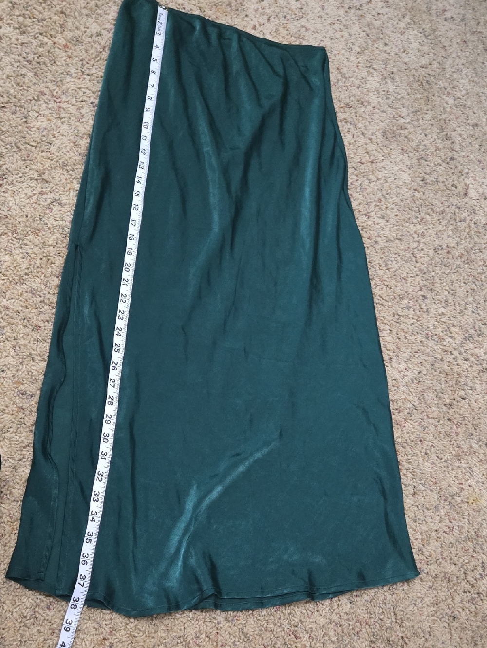 Maurices Deep Teal Satin Maxi Skirt